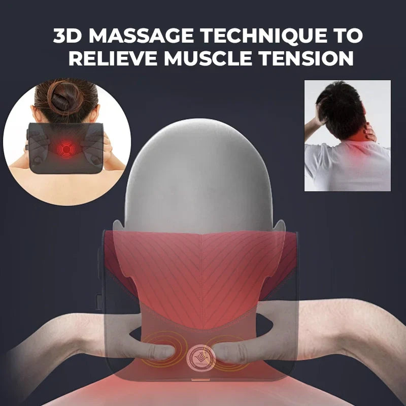 Heated Car Seat Back & Neck Massager – Relieve Back Pain, Improve Posture, and Stay Warm On the Go