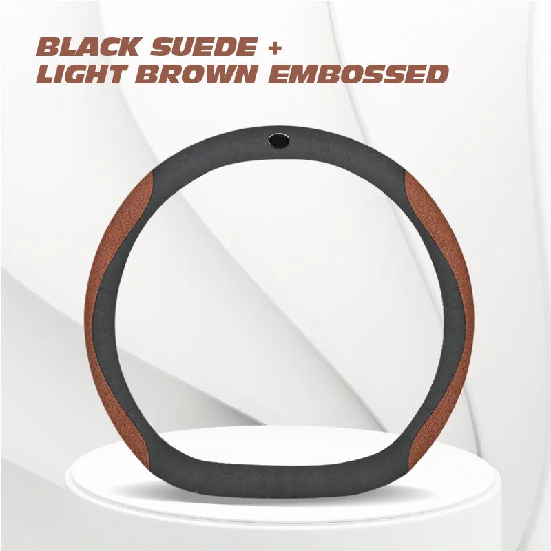 Zedd Breathable Anti Slip Leather Car Steering Wheel Cover Universal Fit