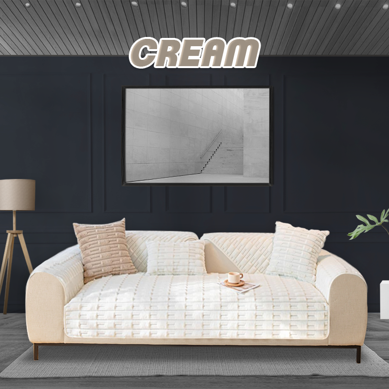 Winter Warm & Thickened Non-slip Rabbit Velvet Plush Sofa Cushion Cover