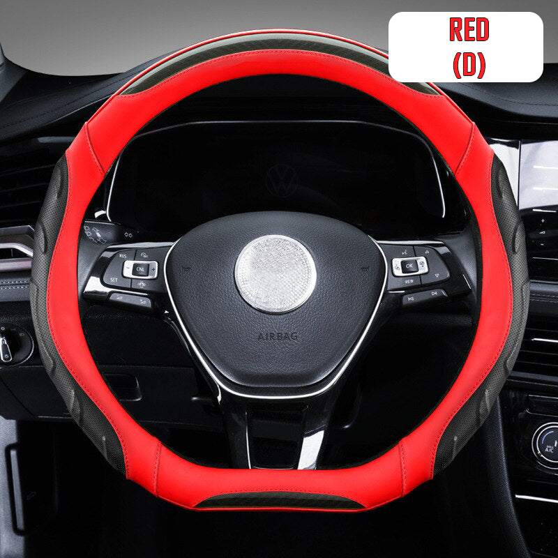 Car Steering Wheel Covers Universal Fit, Silaz Breathable Anti Slip Leather