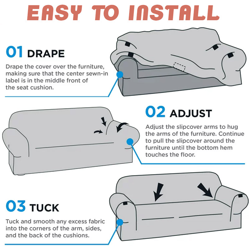 Winter Warm & Thickened Non-slip Rabbit Velvet Plush Sofa Cushion Cover