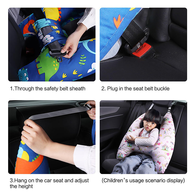 Ergonomic Car Seat Travel Safety Neck Support Cushion Pad Pillow Headrest for Kids & Adults Universal Fit