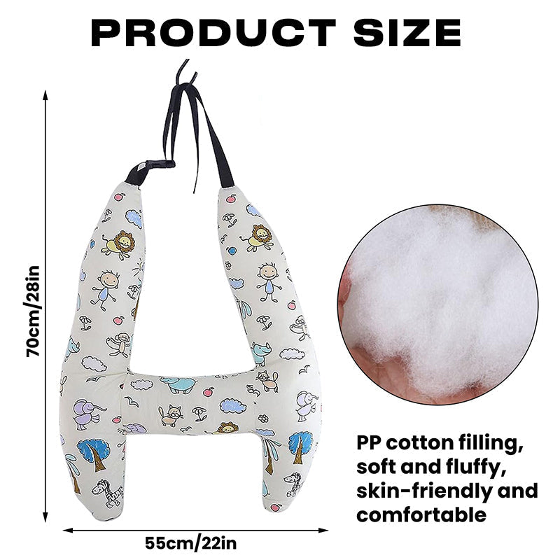 Ergonomic Car Seat Travel Safety Neck Support Cushion Pad Pillow Headrest for Kids & Adults Universal Fit