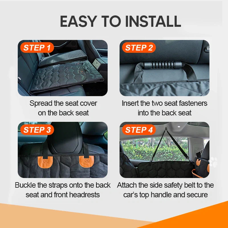 CozyRider Dog Car Seat Protector PawpyStuff – Waterproof Back Seat Expander