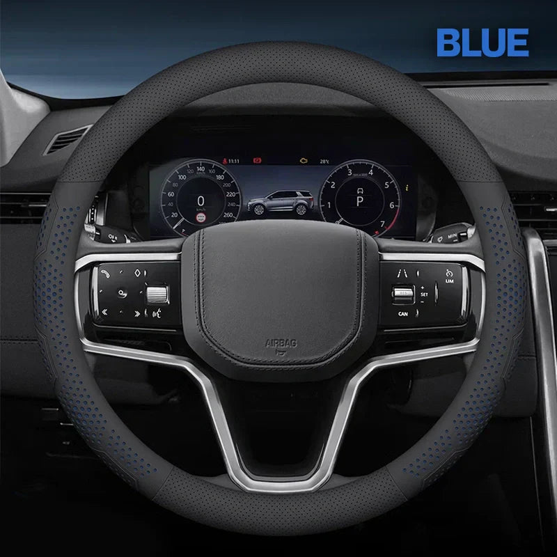 Gripex UltraGrip Breathable Leather Steering Wheel Cover | Anti-Slip, Universal Fit