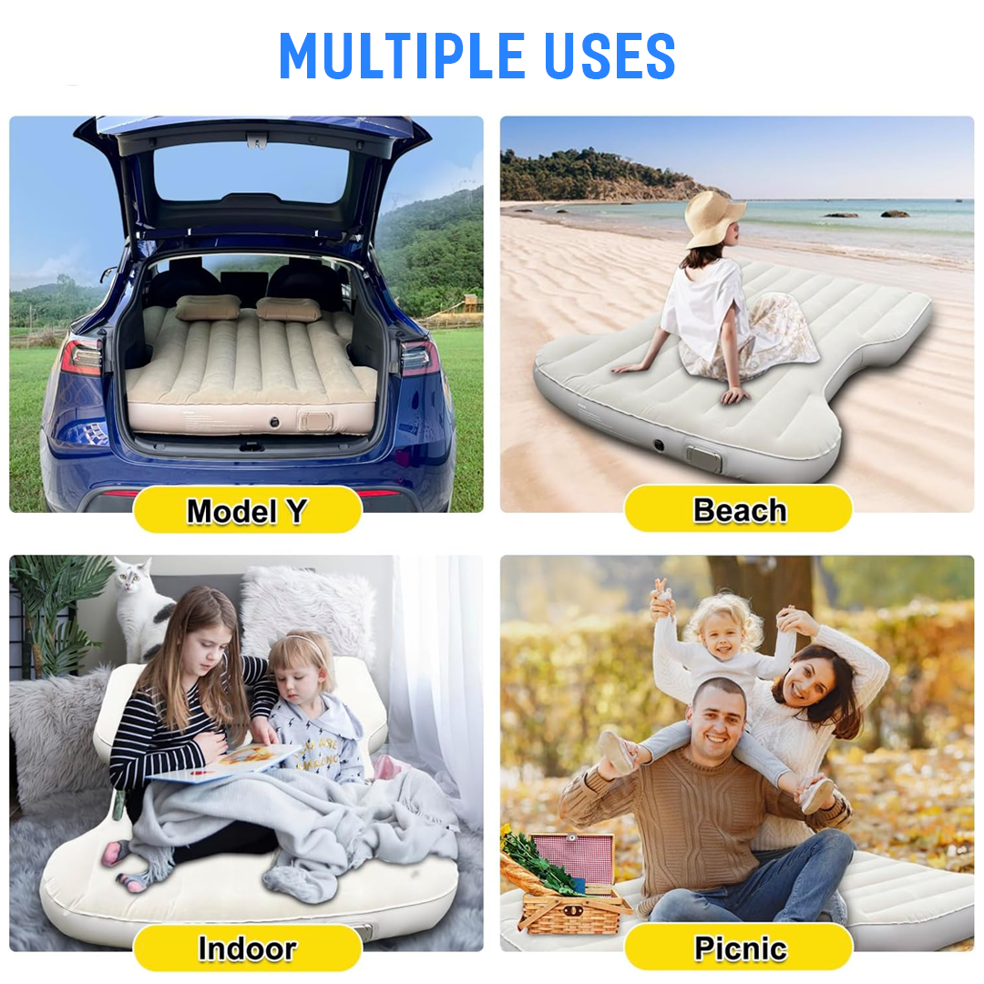 Automatic Inflatable Car Air Mattress | High Quality Travel & Camping Mattress for Back Seat Bed