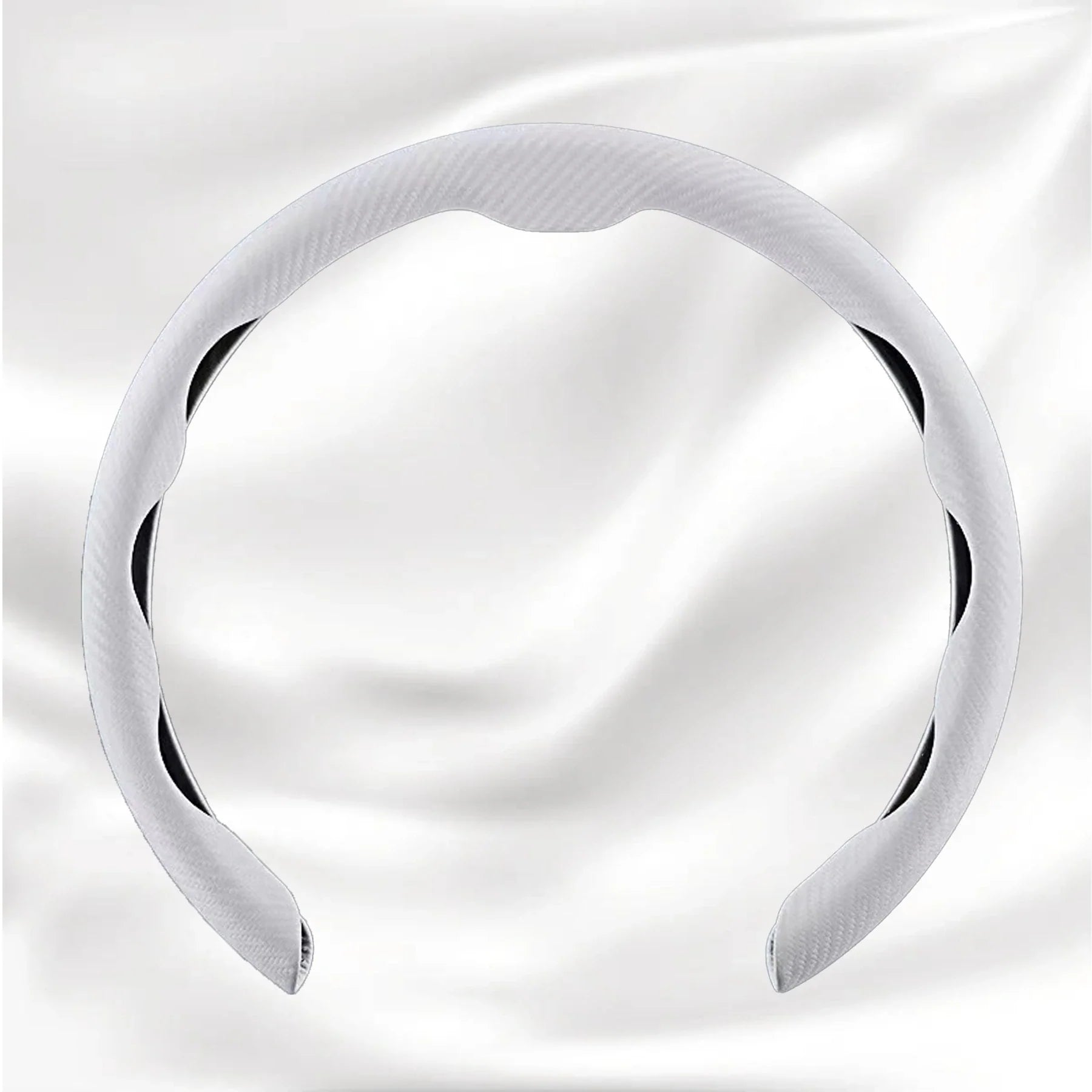 Nexi Customized Car Logo Breathable Ultra-thin 5D Leather & Carbon Car Steering Wheel Cover