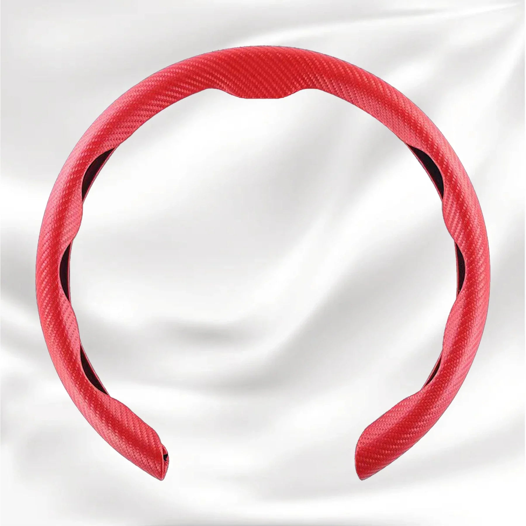 Nexi Customized Car Logo Breathable Ultra-thin 5D Leather & Carbon Car Steering Wheel Cover