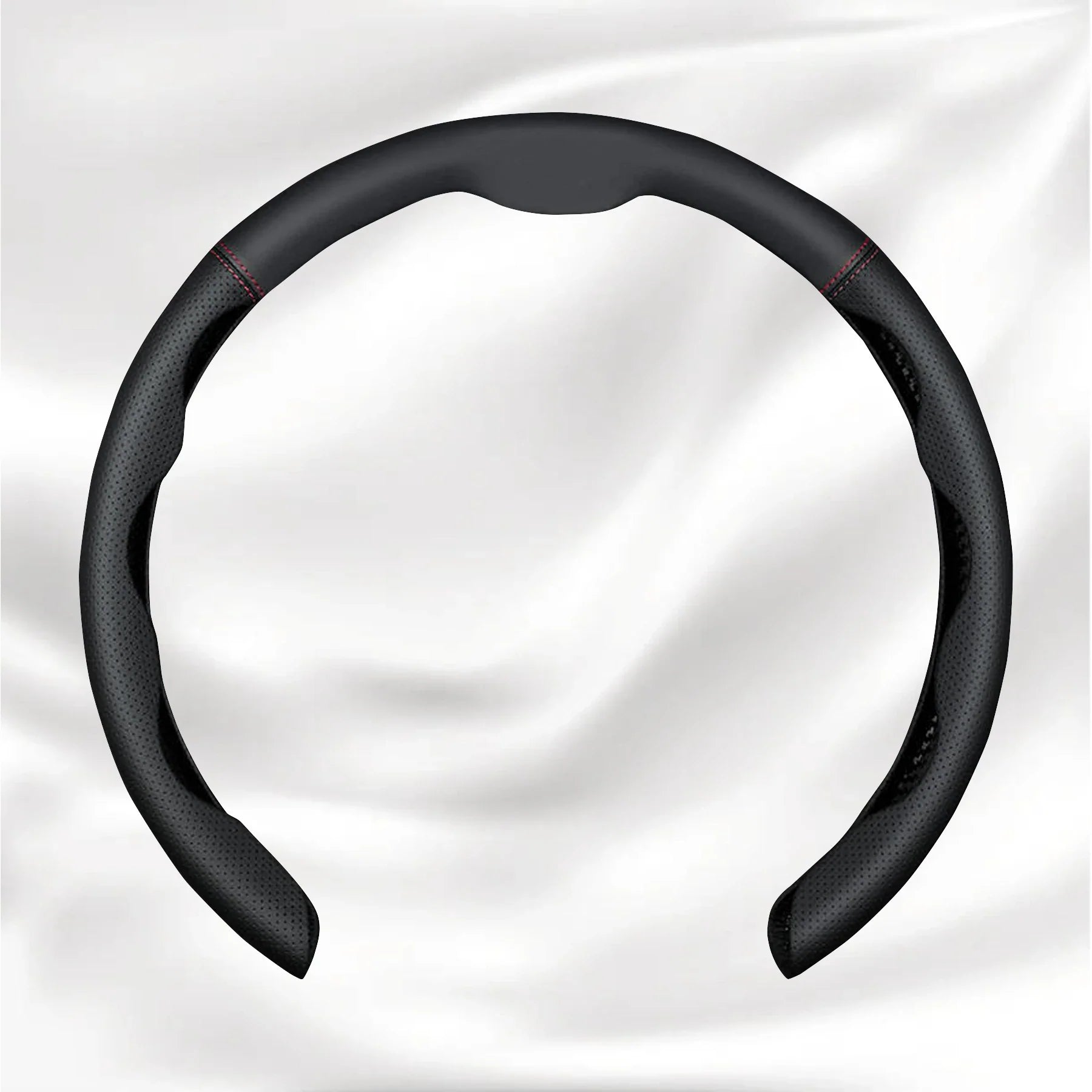 Nexi Customized Car Logo Breathable Ultra-thin 5D Leather & Carbon Car Steering Wheel Cover