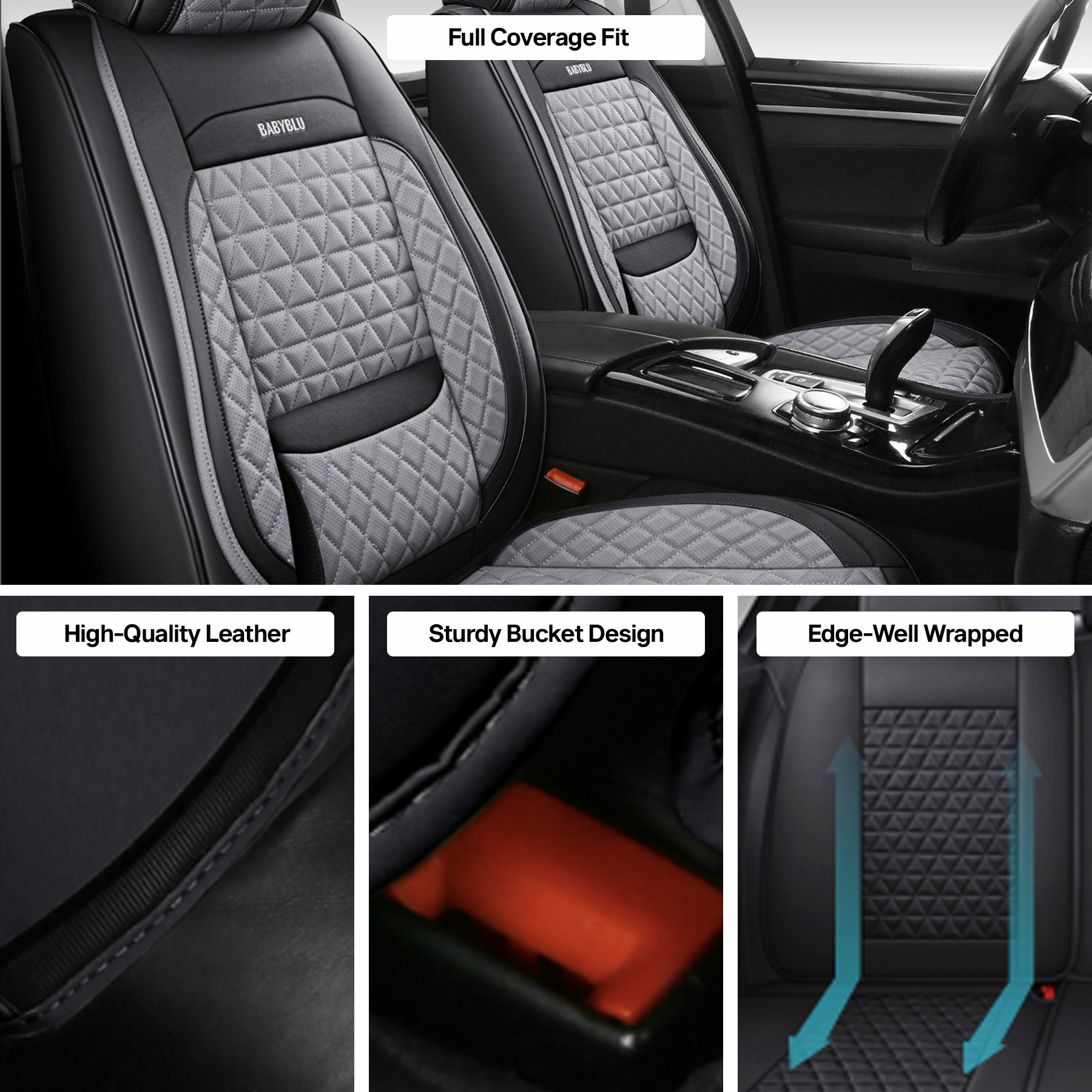Aplex luxury Breathable Leather Car Seat Cushion, SUV