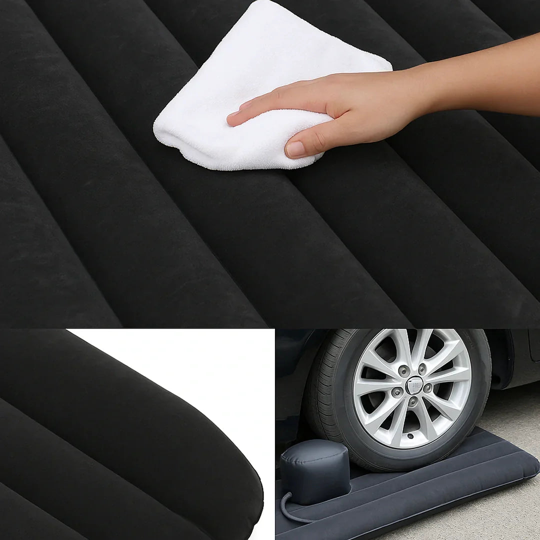 DrivePerk Inflatable Portable Leak-Proof High Quality Travel & Camping Car Air Mattress Back Seat Bed with 2 Pillows & Carry Bag for All Car Models