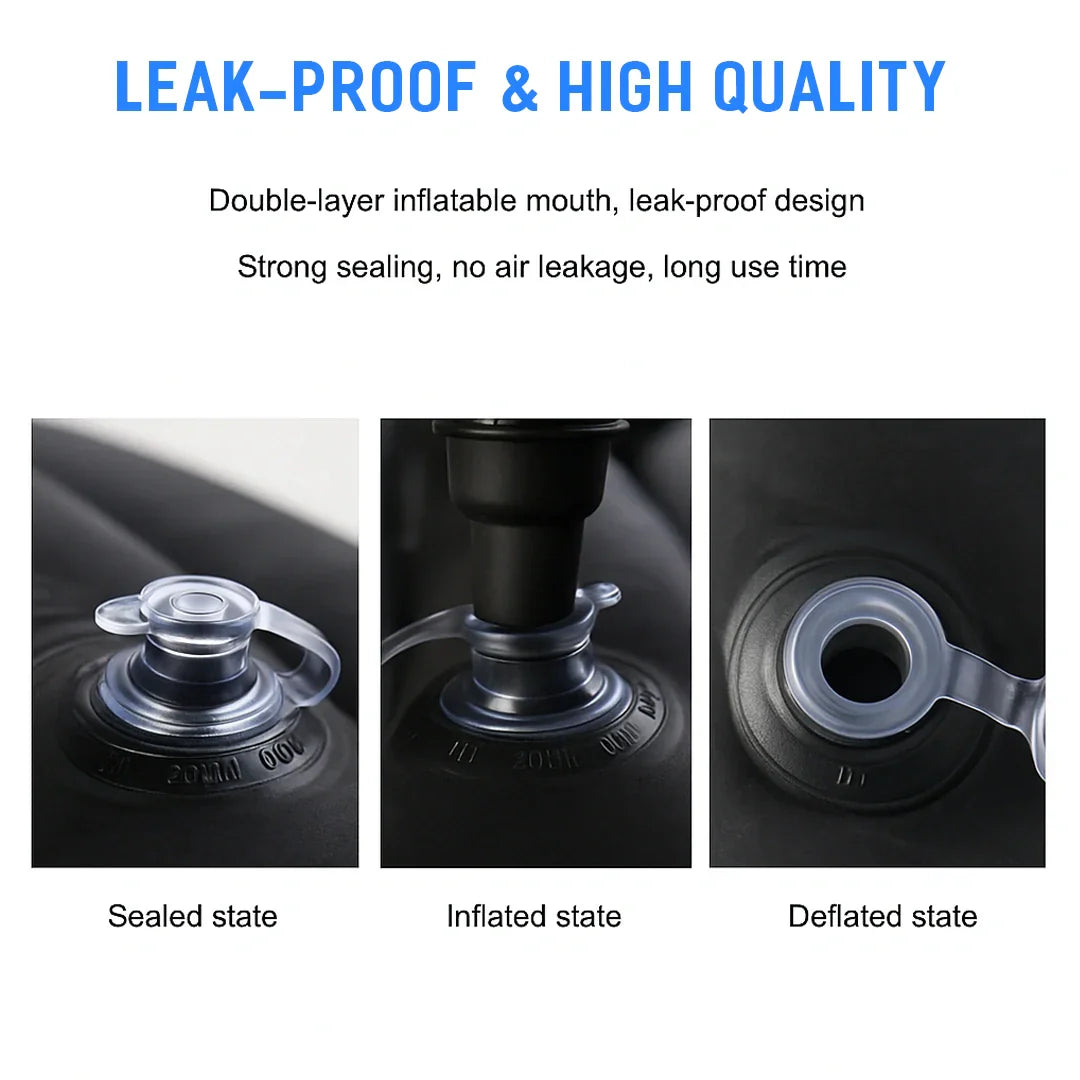 DrivePerk Inflatable Portable Leak-Proof High Quality Travel & Camping Car Air Mattress Back Seat Bed with 2 Pillows & Carry Bag for All Car Models