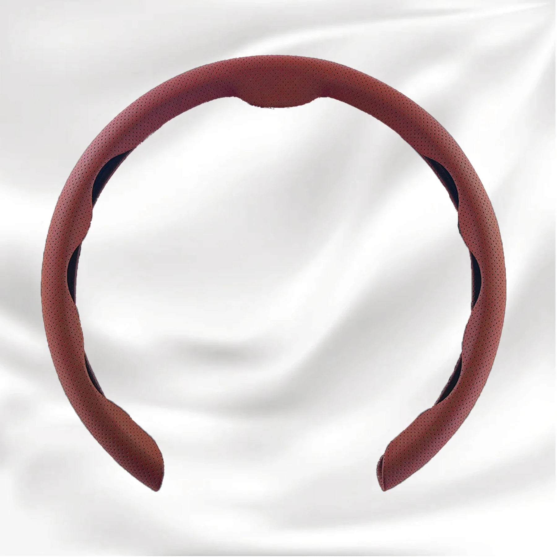 Nexi Customized Car Logo Breathable Ultra-thin 5D Leather & Carbon Car Steering Wheel Cover