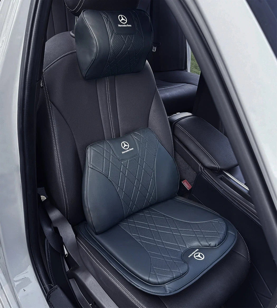 ZenDrive Logo Customizable Breathable Memory Foam Car Seat Cushion – Ergonomic Support & Non-Slip Design