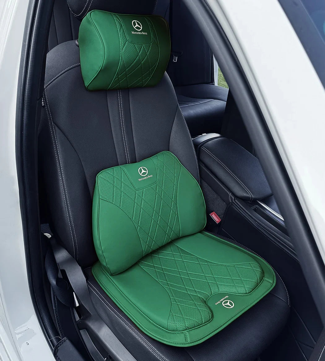 ZenDrive Logo Customizable Breathable Memory Foam Car Seat Cushion – Ergonomic Support & Non-Slip Design