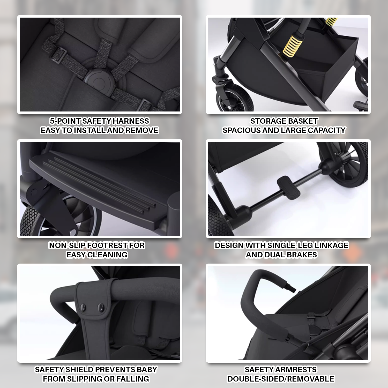 Ultimate Reversible, Breathable, and Foldable Baby Stroller