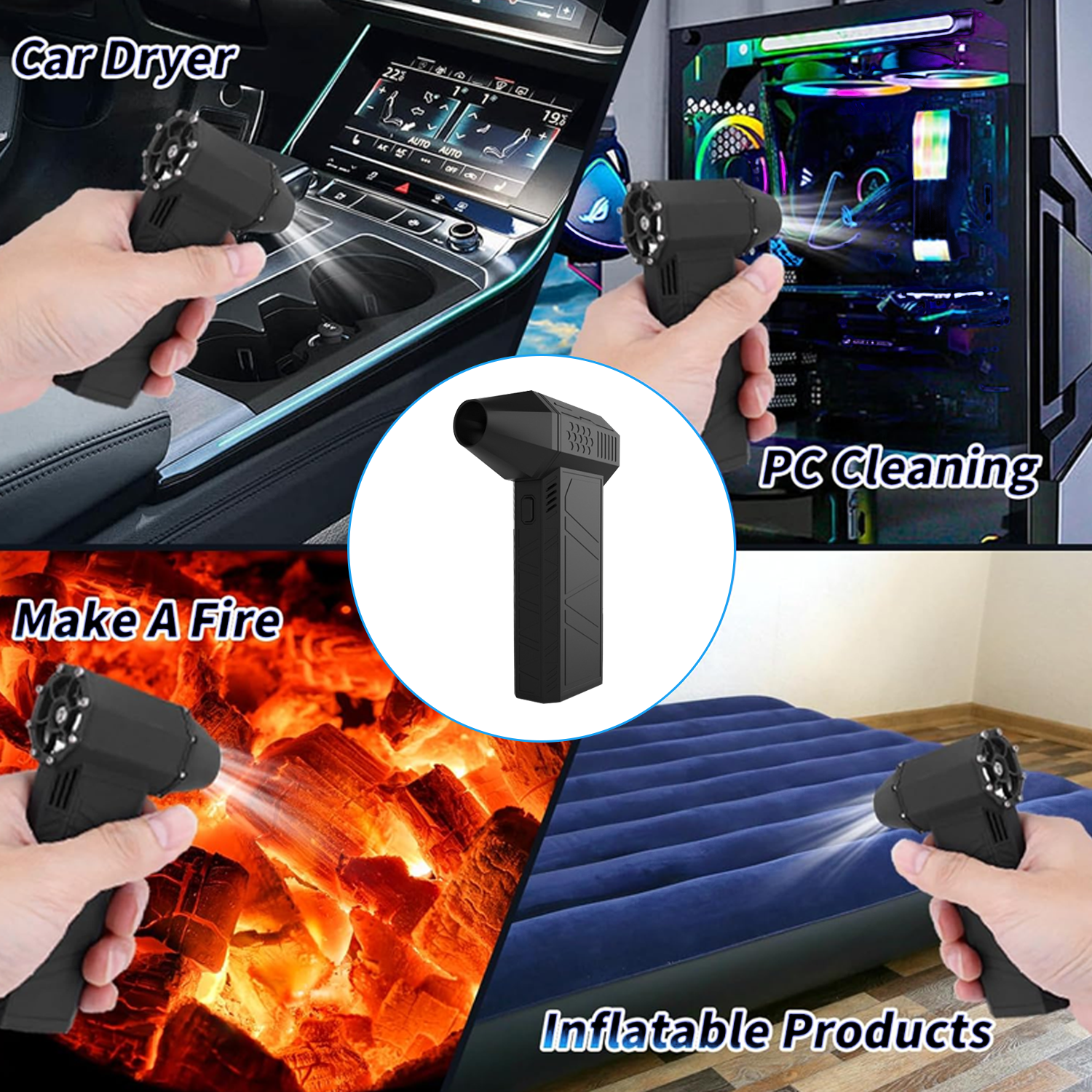 X3 High-Performance Extreme Cooling & Compact Turbo Jet Fan - 130,000 RPM