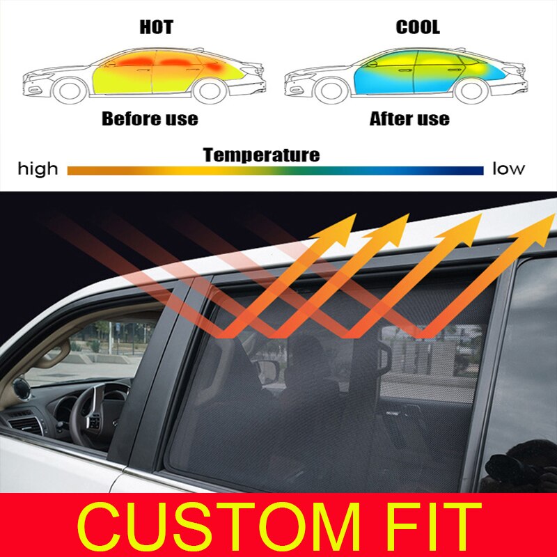 Custom Car Side Magnetic Window Sunshade Curtain
