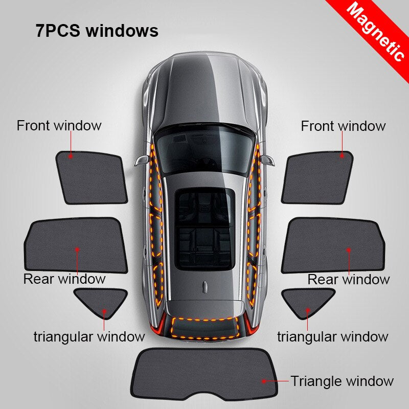 Custom Car Side Magnetic Window Sunshade Curtain