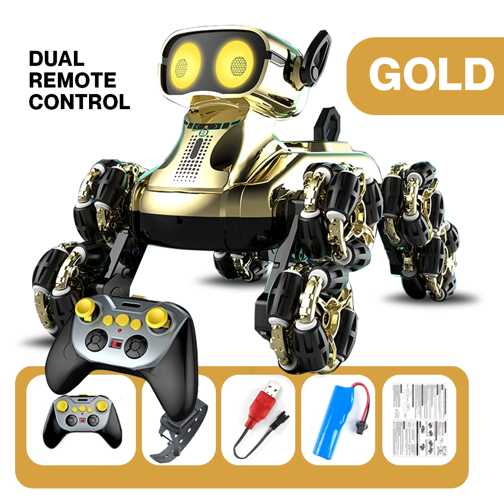 8-Wheel Intelligent Control Robot Dog with Climbing, Spray Drift & Transforming Action | The Ultimate Stunt Toy for Boys
