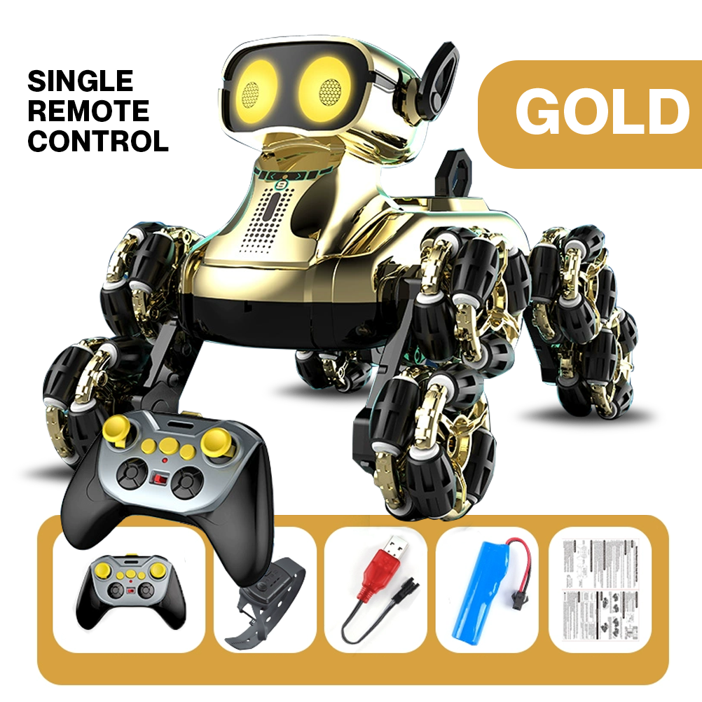 8-Wheel Intelligent Control Robot Dog with Climbing, Spray Drift & Transforming Action | The Ultimate Stunt Toy for Boys