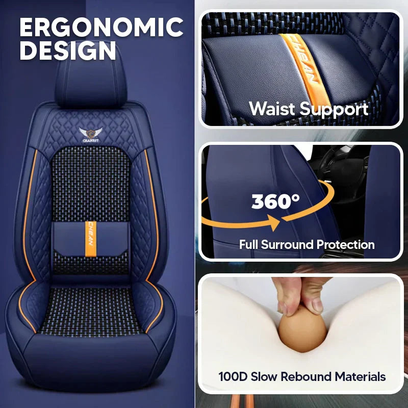 2025 RoadWarrior Universal Car Seat Covers | Breathable & Waterproof Leather Protection for Cars, SUVs