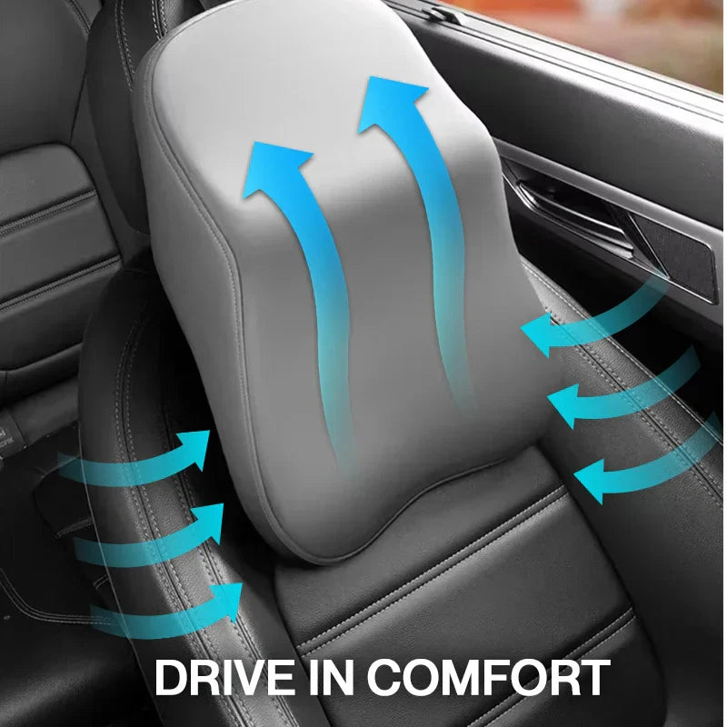 Nylux Ergofit Car Cushion – Breathable Memory Foam Support with Anti-Slip Base for All Vehicles
