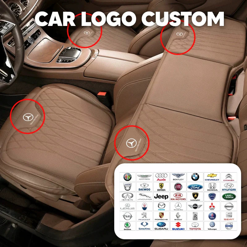 AeroComfort Universal Breathable Waterproof Leather Car Seat Cushion – Memory Foam Support for Cars, SUVs & Trucks