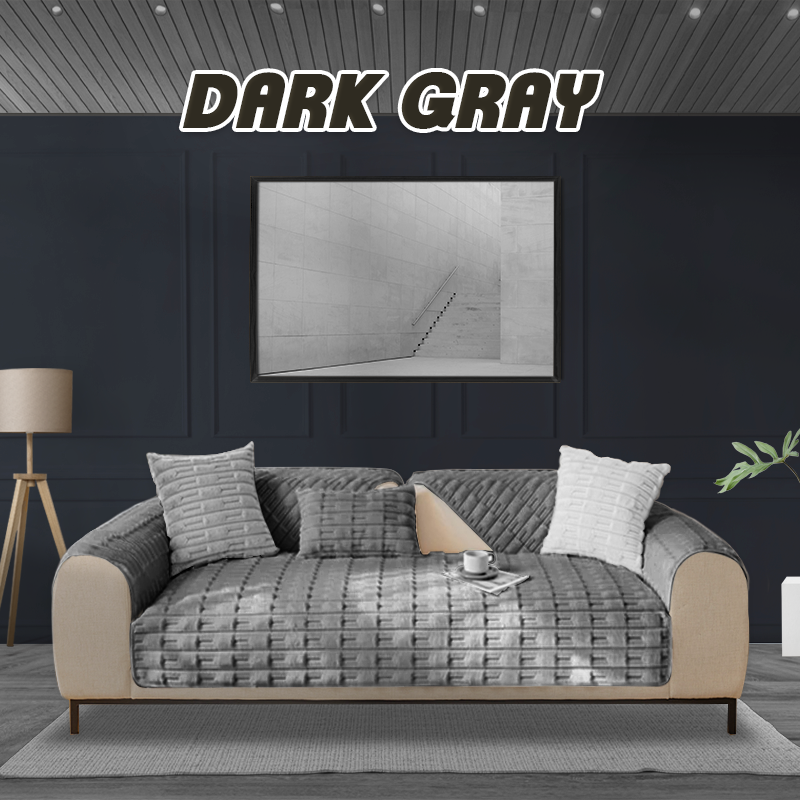 Winter Warm & Thickened Non-slip Rabbit Velvet Plush Sofa Cushion Cover