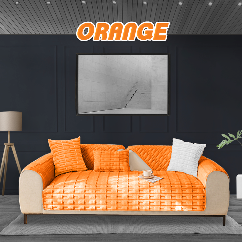 Winter Warm & Thickened Non-slip Rabbit Velvet Plush Sofa Cushion Cover