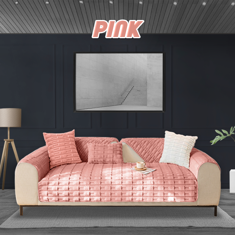 Winter Warm & Thickened Non-slip Rabbit Velvet Plush Sofa Cushion Cover