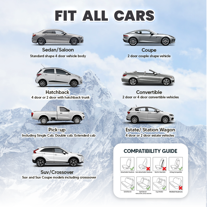 Jeremy Leather Car Seat Cover for Cars, SUV