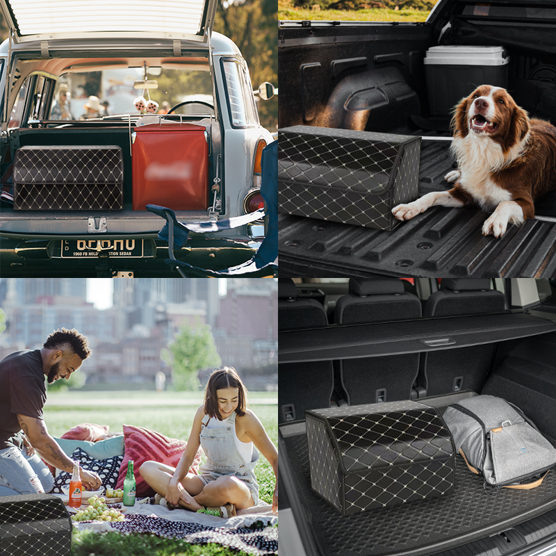 Jackie Multipurpose Collapsible Lid Portable  Car Trunk Storage Organizer