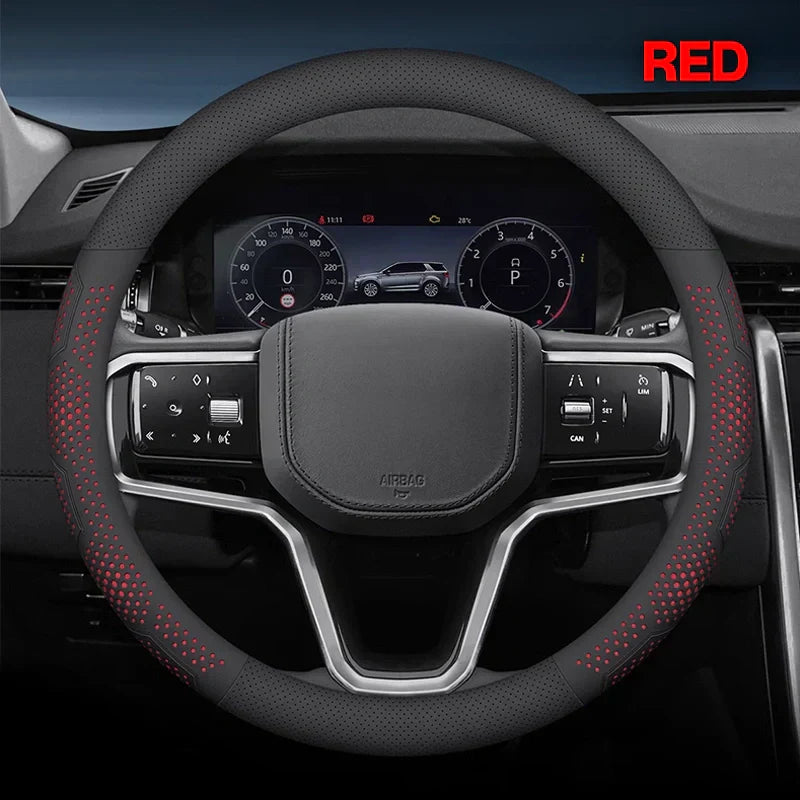 Gripex UltraGrip Breathable Leather Steering Wheel Cover | Anti-Slip, Universal Fit