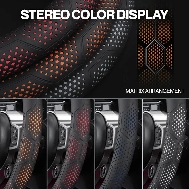 Gripex UltraGrip Breathable Leather Steering Wheel Cover | Anti-Slip, Universal Fit