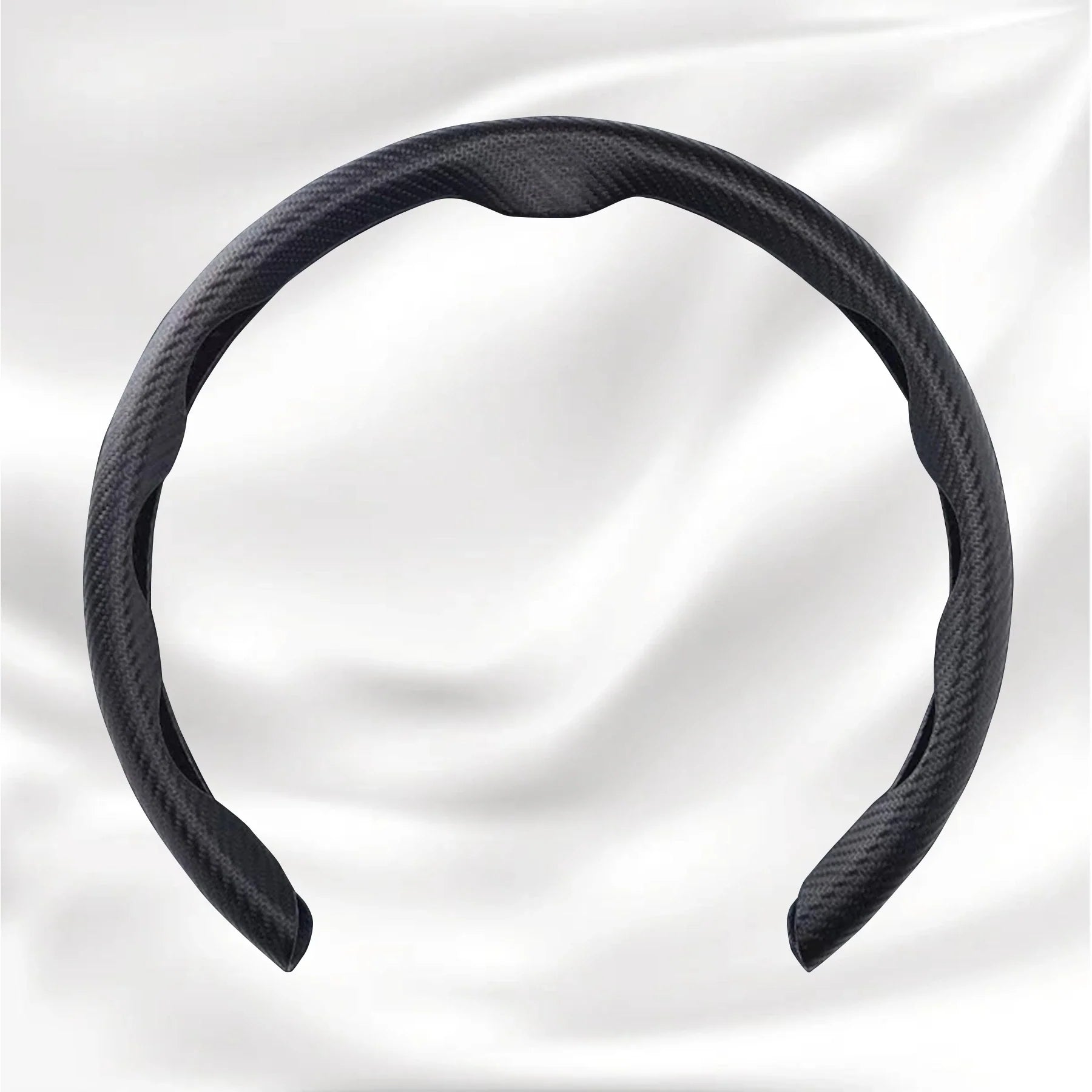 Nexi Customized Car Logo Breathable Ultra-thin 5D Leather & Carbon Car Steering Wheel Cover