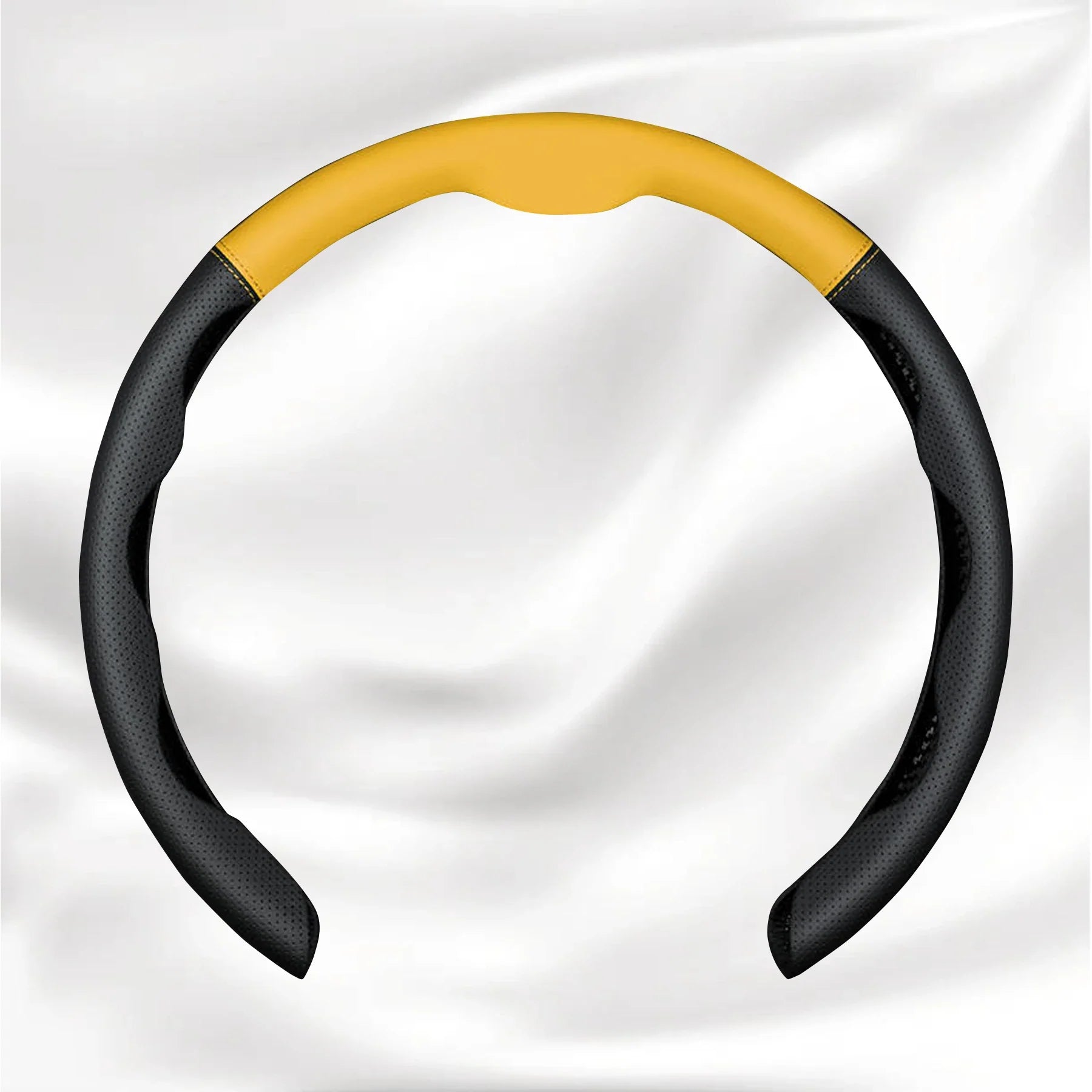 Nexi Customized Car Logo Breathable Ultra-thin 5D Leather & Carbon Car Steering Wheel Cover