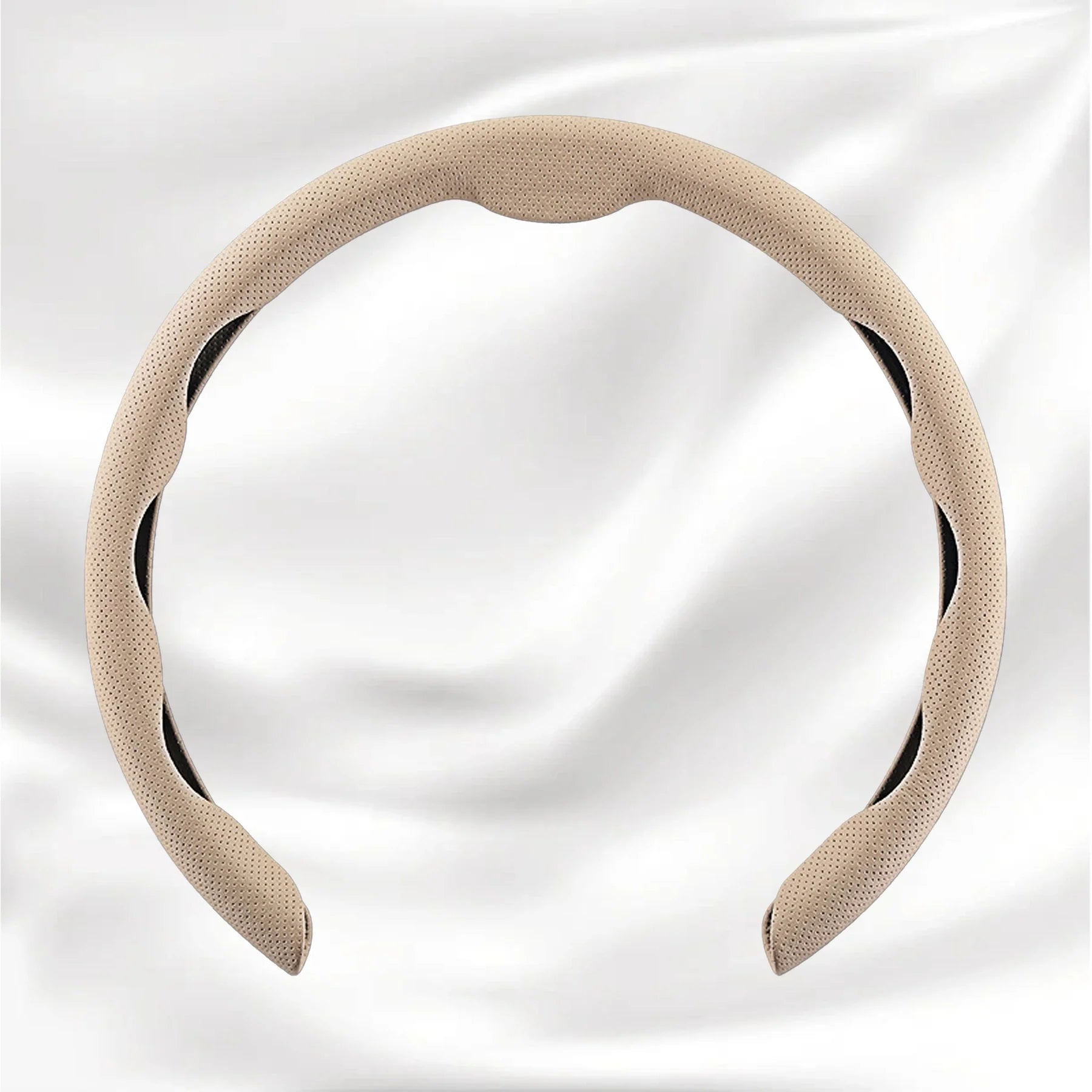 Nexi Customized Car Logo Breathable Ultra-thin 5D Leather & Carbon Car Steering Wheel Cover