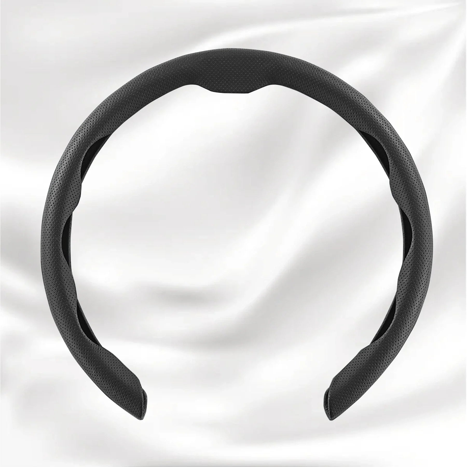 Nexi Customized Car Logo Breathable Ultra-thin 5D Leather & Carbon Car Steering Wheel Cover