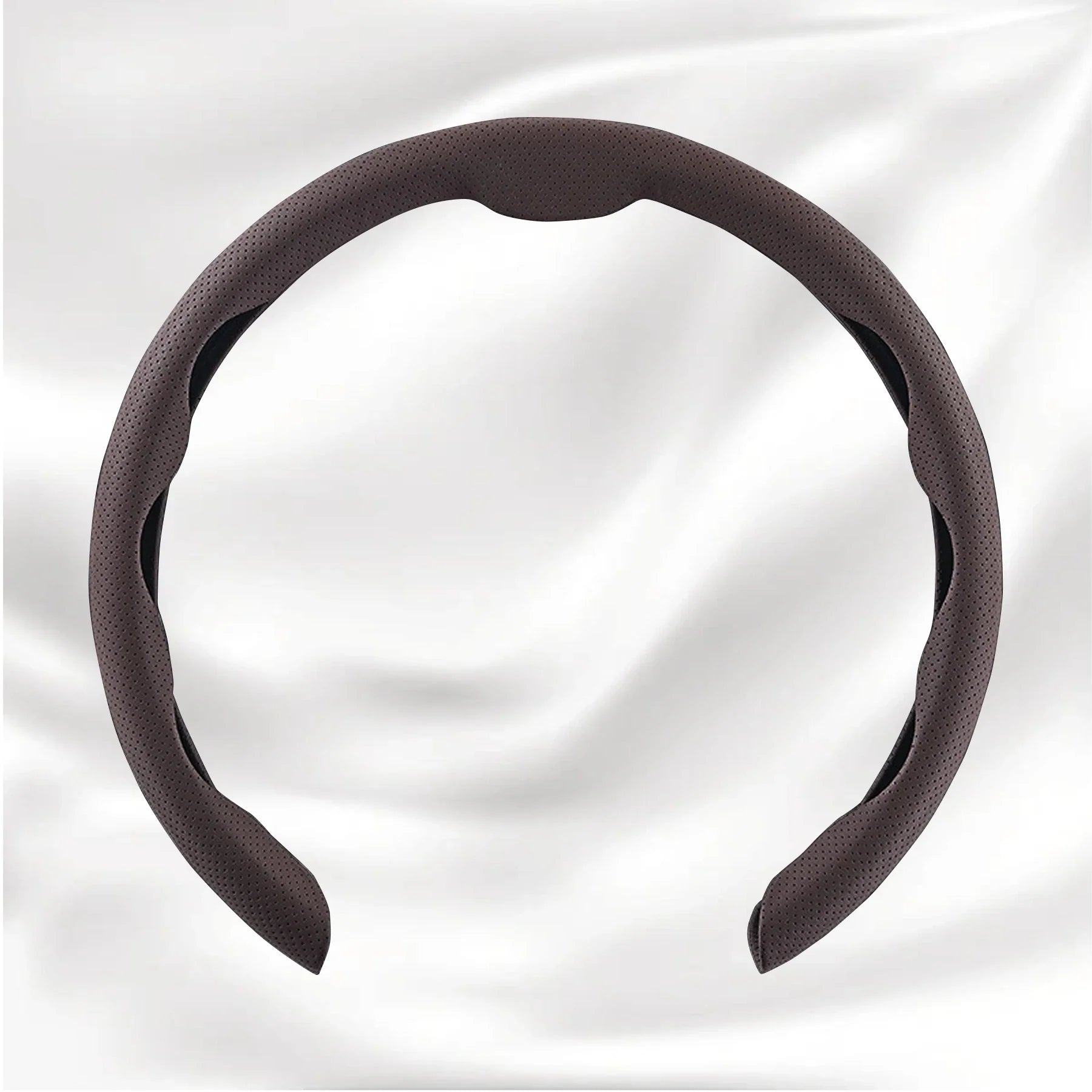 Nexi Customized Car Logo Breathable Ultra-thin 5D Leather & Carbon Car Steering Wheel Cover