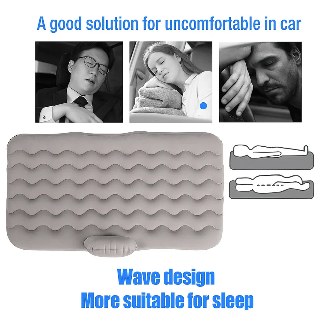 DrivePerk Inflatable Portable Leak-Proof High Quality Travel & Camping Car Air Mattress Back Seat Bed with 2 Pillows & Carry Bag for All Car Models