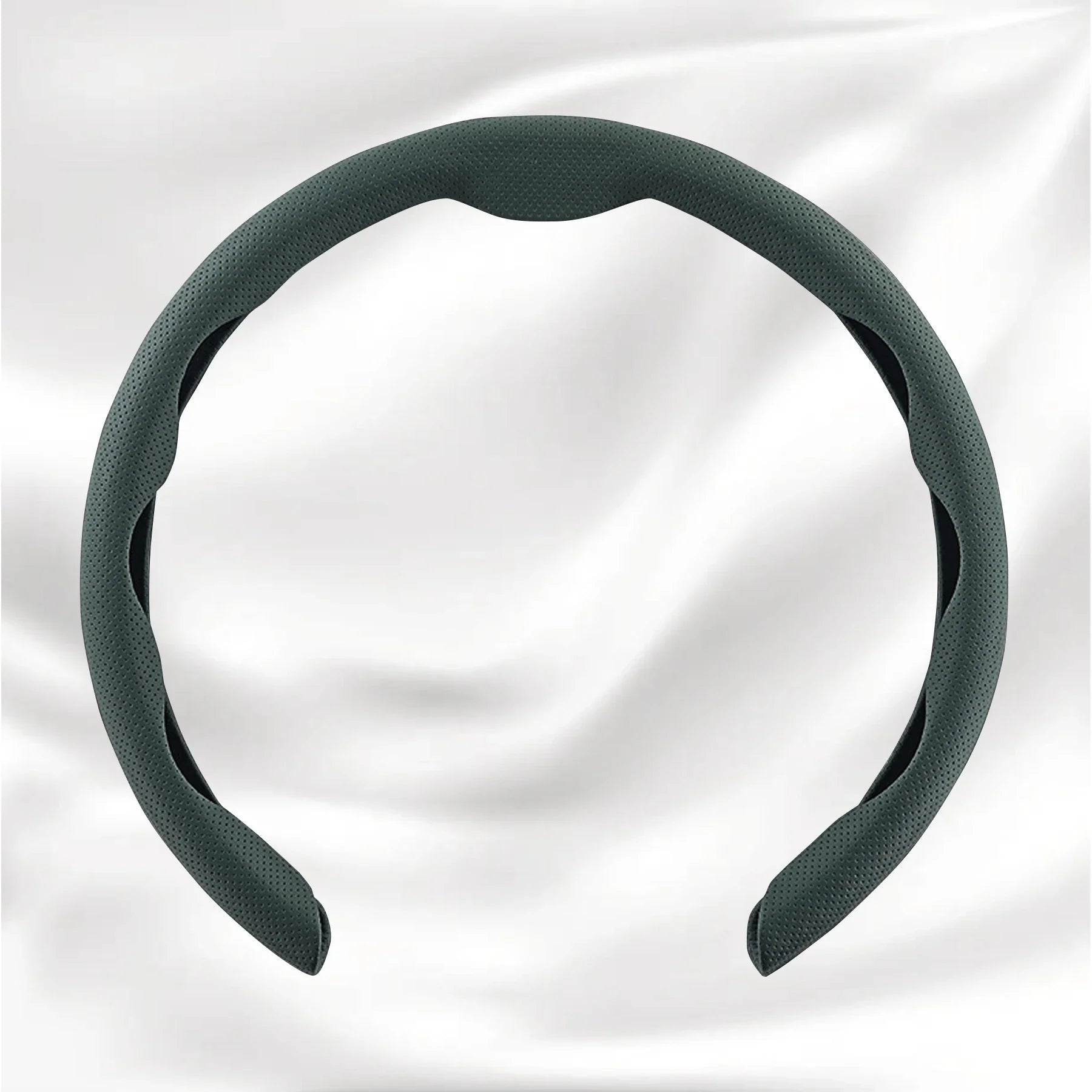 Nexi Customized Car Logo Breathable Ultra-thin 5D Leather & Carbon Car Steering Wheel Cover