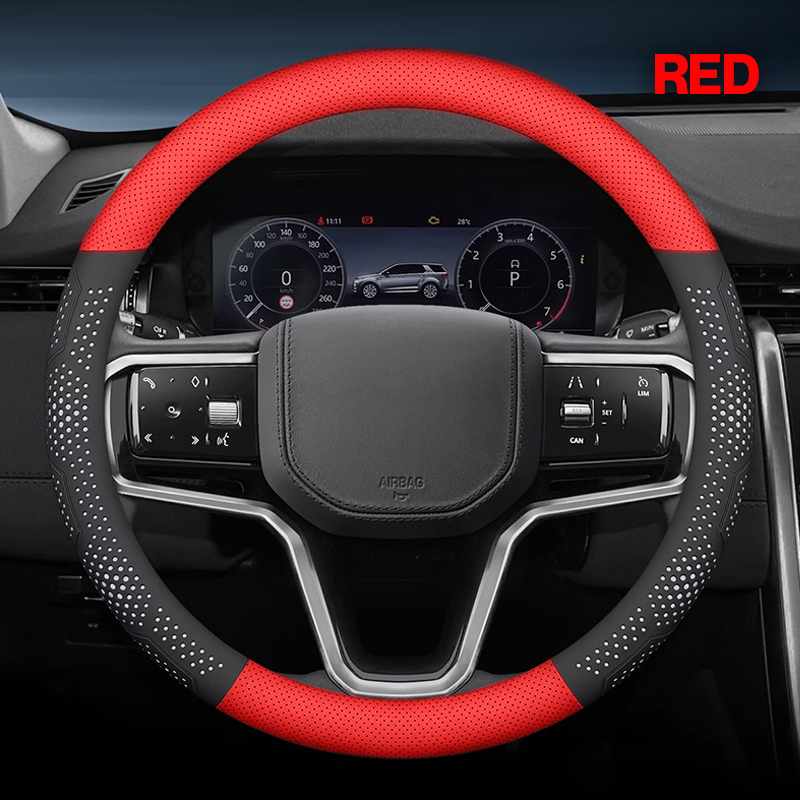 Gripex UltraGrip Breathable Leather Steering Wheel Cover | Anti-Slip, Universal Fit