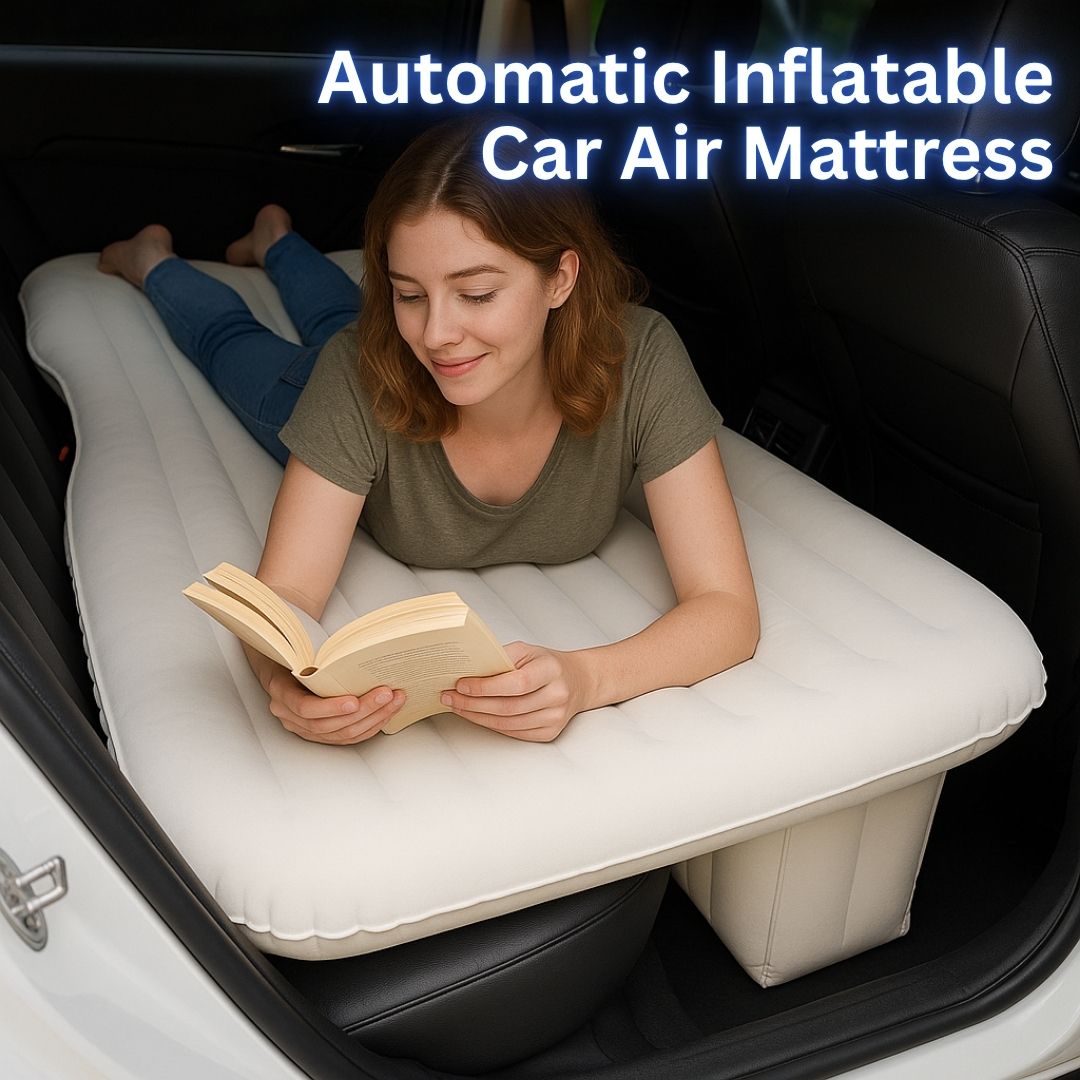 Automatic Inflatable Car Air Mattress | High Quality Travel & Camping Mattress for Back Seat Bed