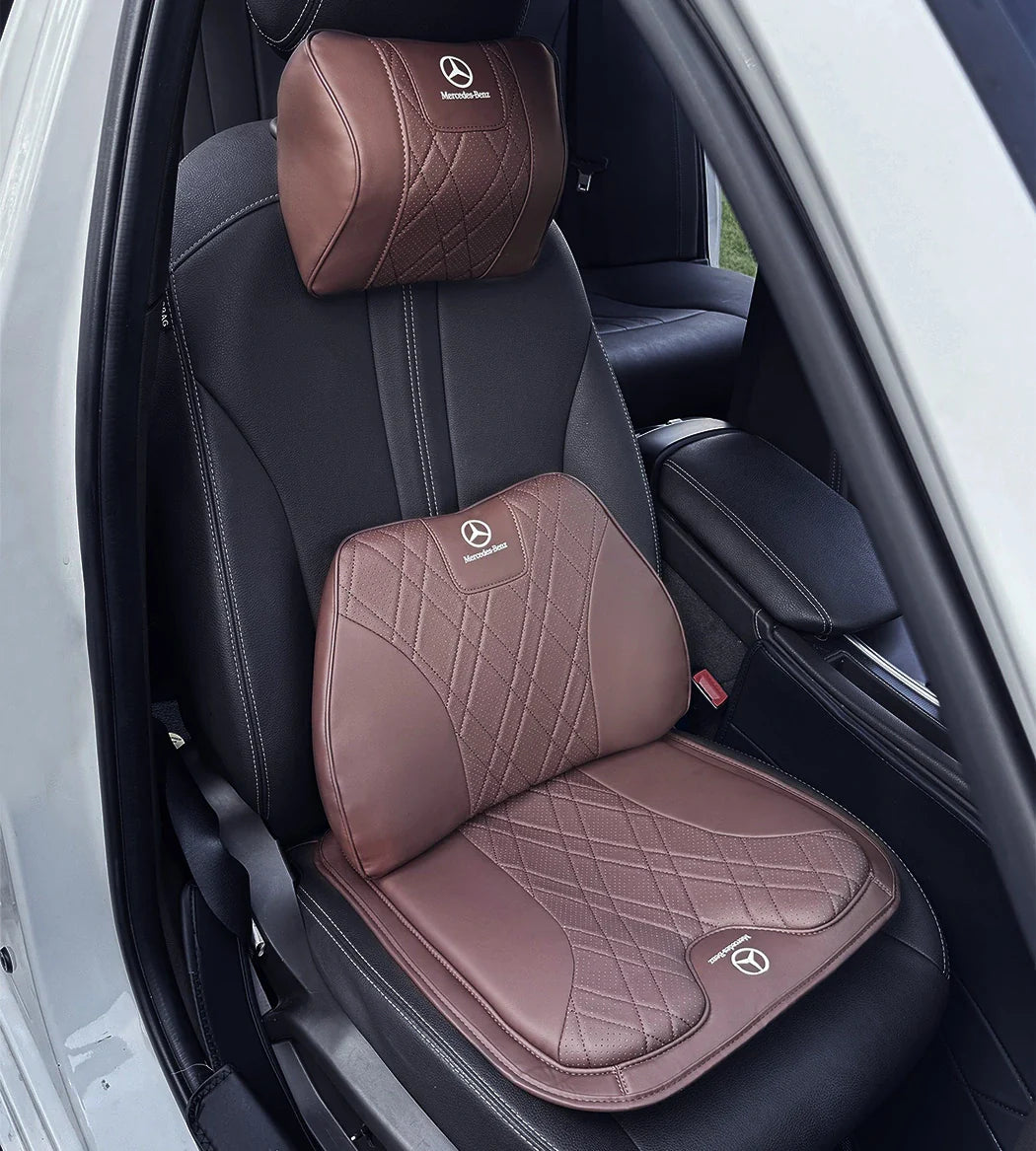 ZenDrive Logo Customizable Breathable Memory Foam Car Seat Cushion – Ergonomic Support & Non-Slip Design