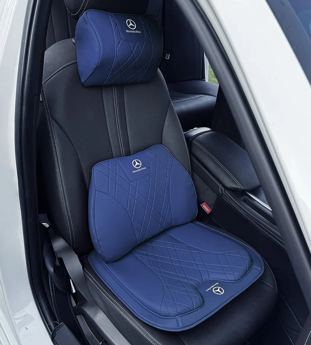 ZenDrive Logo Customizable Breathable Memory Foam Car Seat Cushion – Ergonomic Support & Non-Slip Design