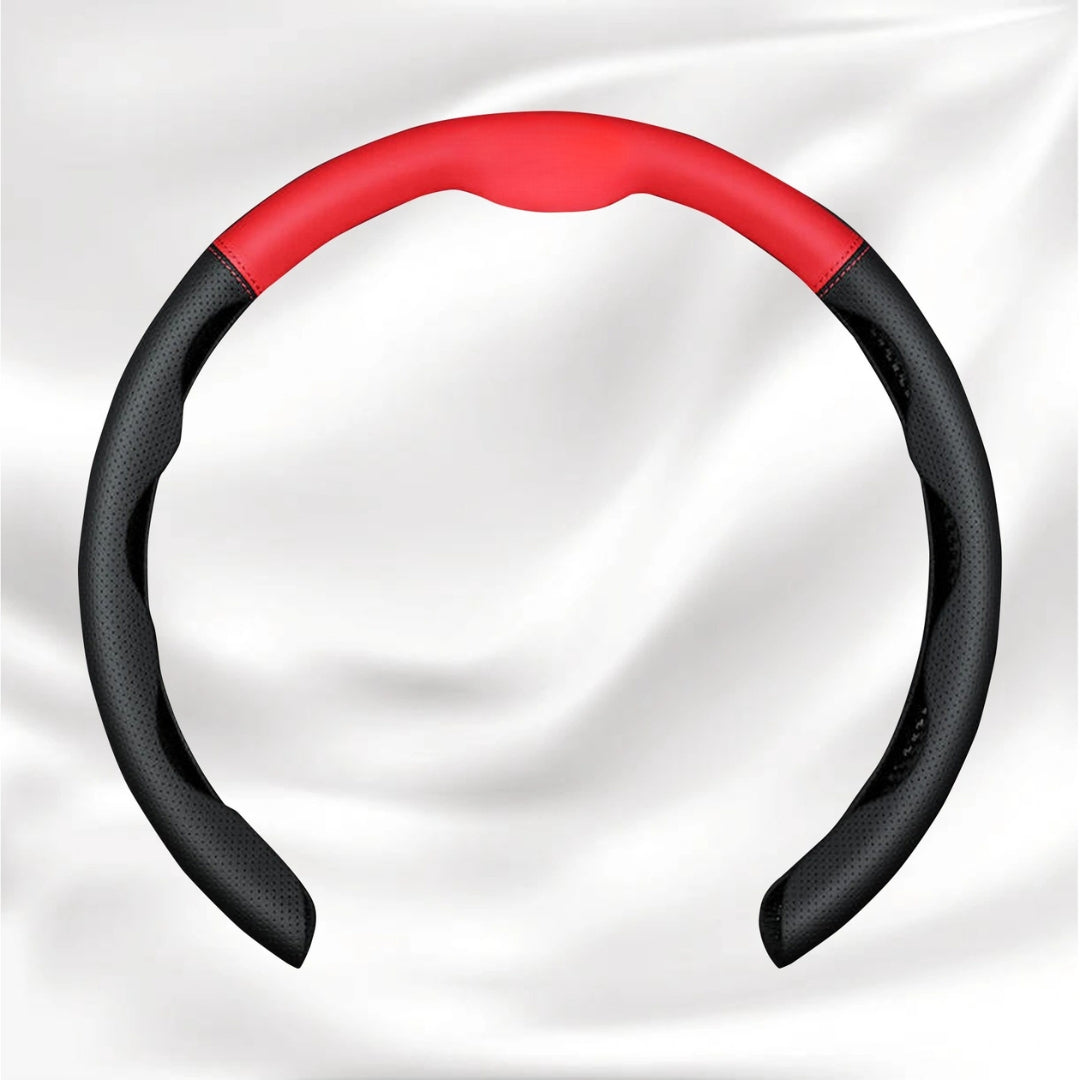 Nexi Customized Car Logo Breathable Ultra-thin 5D Leather & Carbon Car Steering Wheel Cover