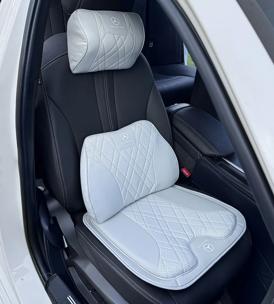 ZenDrive Logo Customizable Breathable Memory Foam Car Seat Cushion – Ergonomic Support & Non-Slip Design