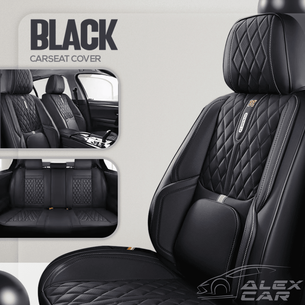 Ace Breathable & Anti-Slip Carseat Cover Black / 2 Seats