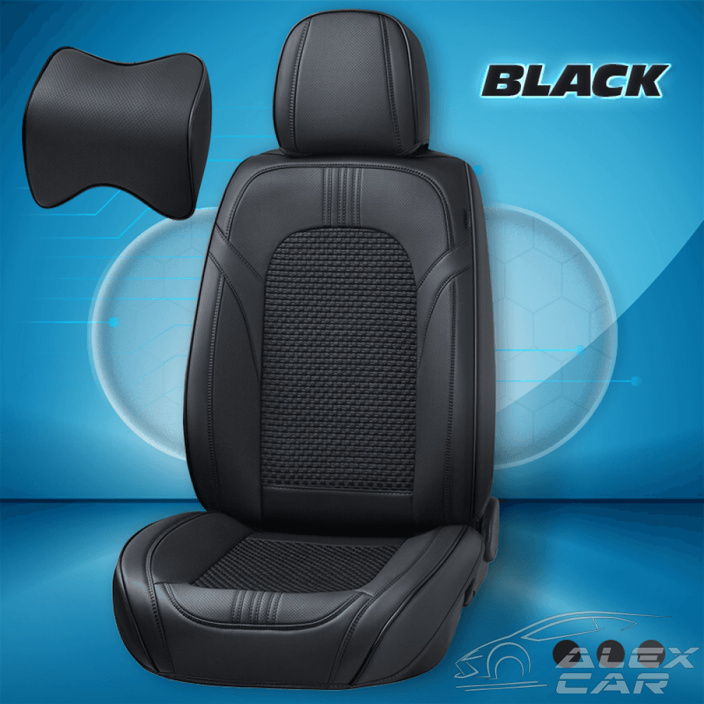 Alexcar James 2023 Full Set Universal Breathable Waterproof Vehicle Leather Cover For Cars Suv Black